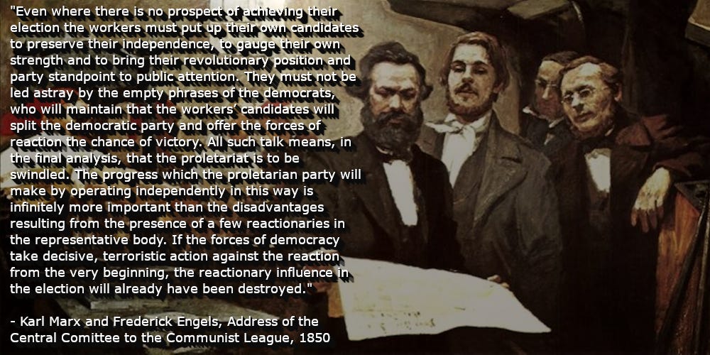 Marx and Engels on electoralism and 'lesser evil' voting. : r/socialism