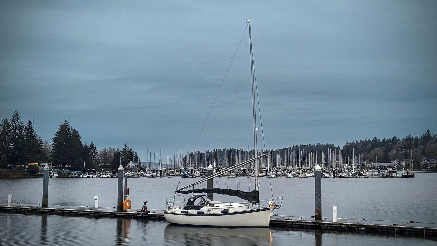 Boat waiting at the boatyard dock Boat waiting at the boatyard dock