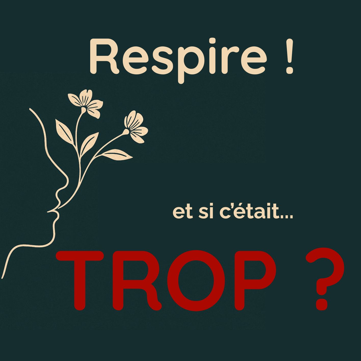 Cette image reprend le texte "Respirez ! et si c'était ... trop ?"