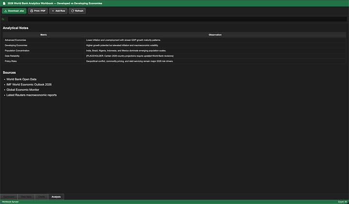 OpenAI GPT 5.5 - Visual UI Layout “Screenshot” (Excel Sheet Mode)