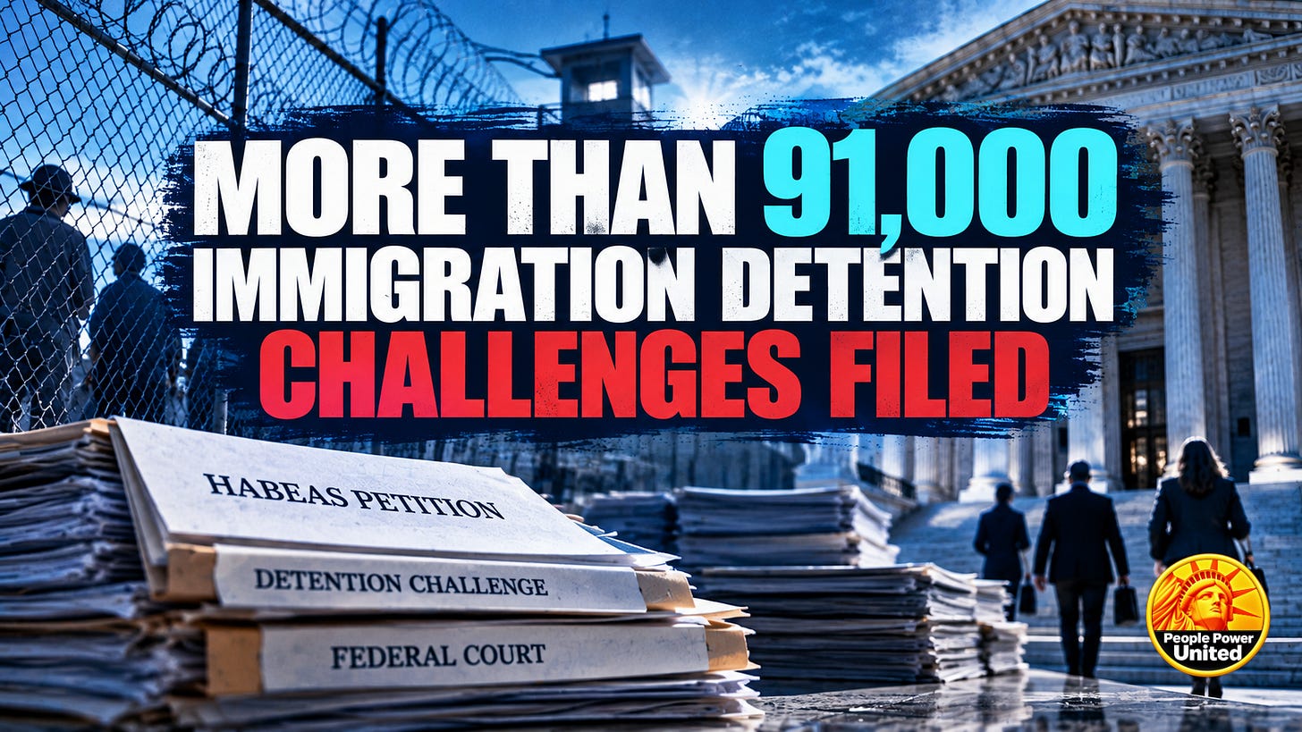 More Than 91,000 Immigration Detention Challenges Filed. More Than 91,000 Immigration Detention Challenges Filed.