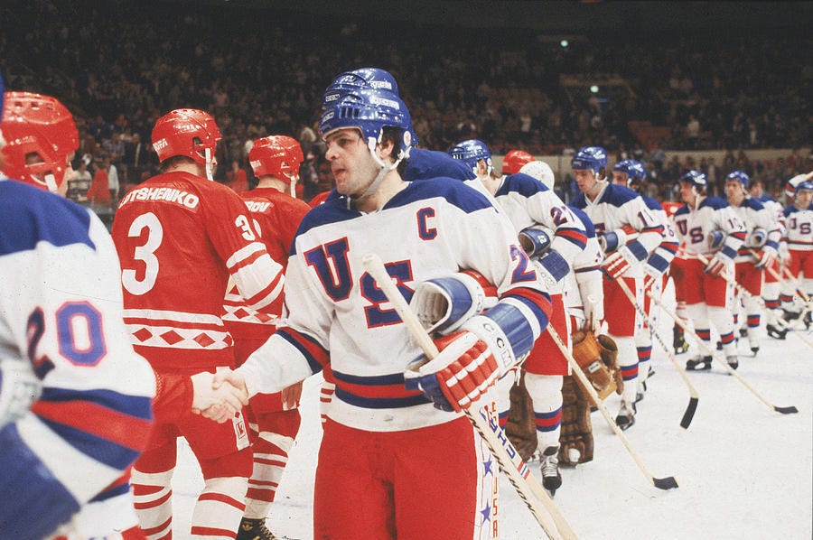 1980 Exhibition Game Ussr V Usa Photograph by B Bennett - Fine Art America