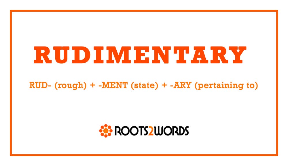 Examples Rudimentary Word of the Day: RUDIMENTARY - by Mike Bergin