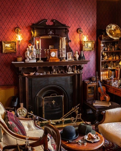May be an image of grandfather clock and hearth