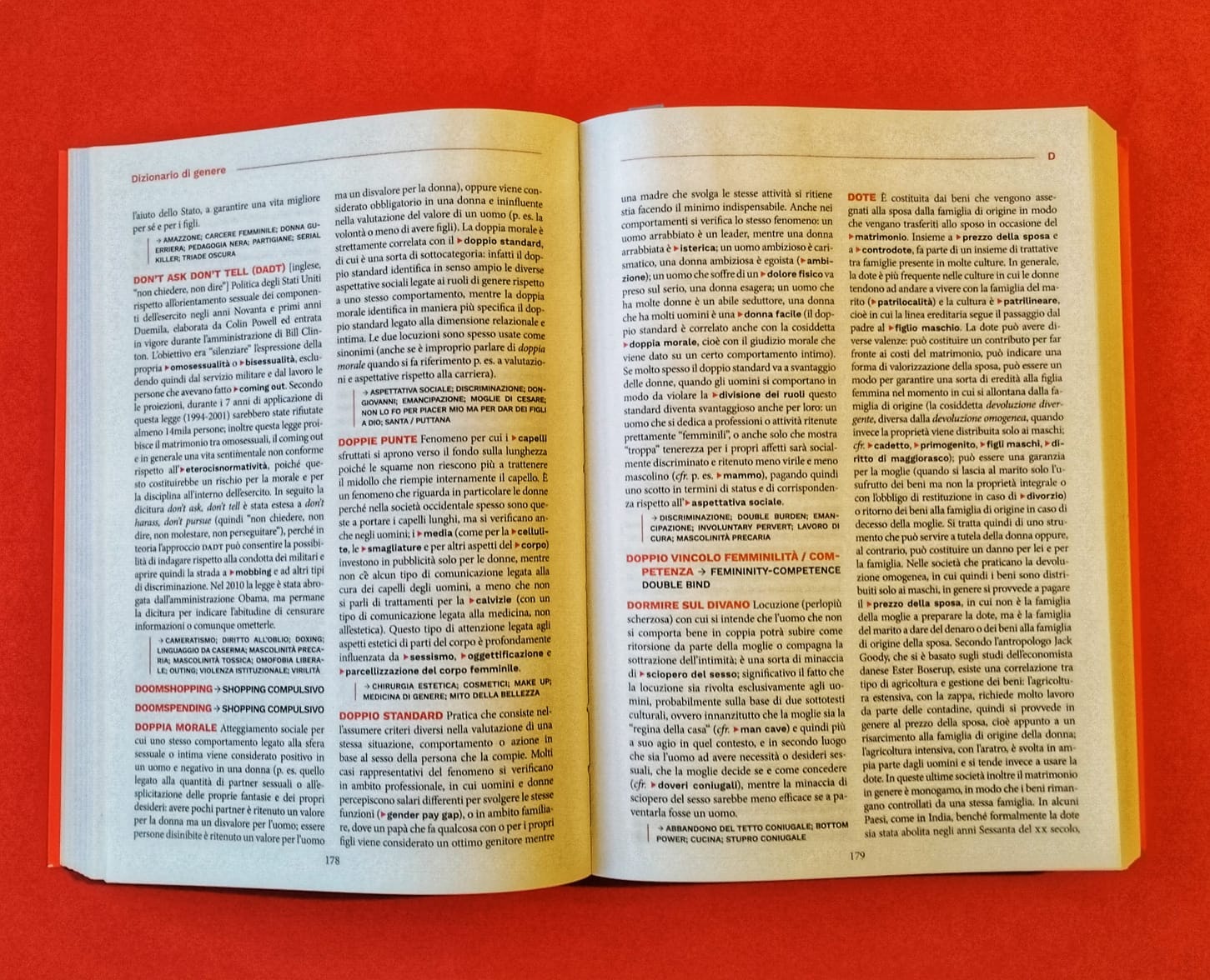 “Dizionario di genere. Definizioni e relazioni per la comprensione dei fenomeni sociali legati al genere” di Marzia Camarda edito dalla casa editrice Settenove