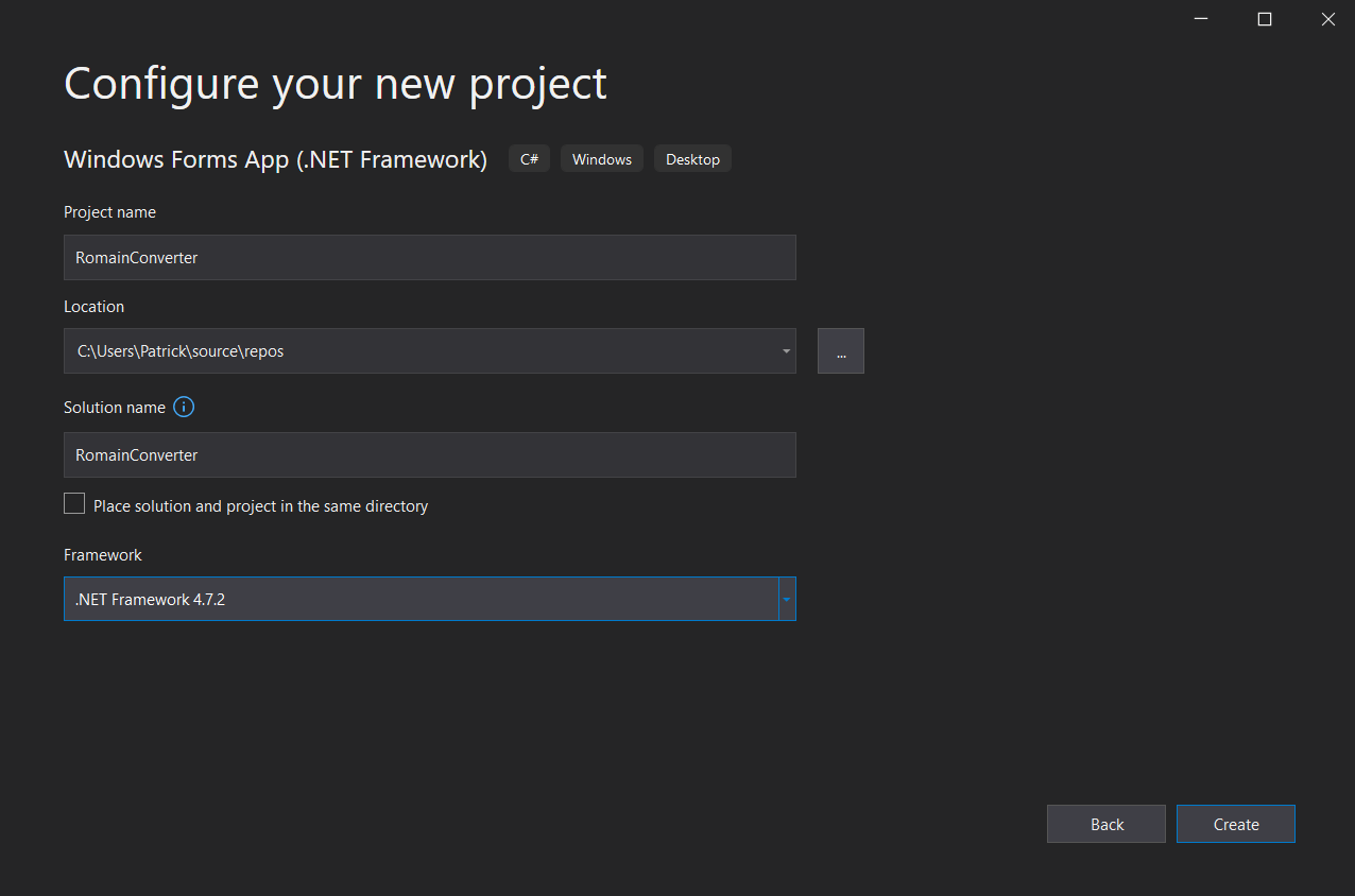 Configure CSharp app
