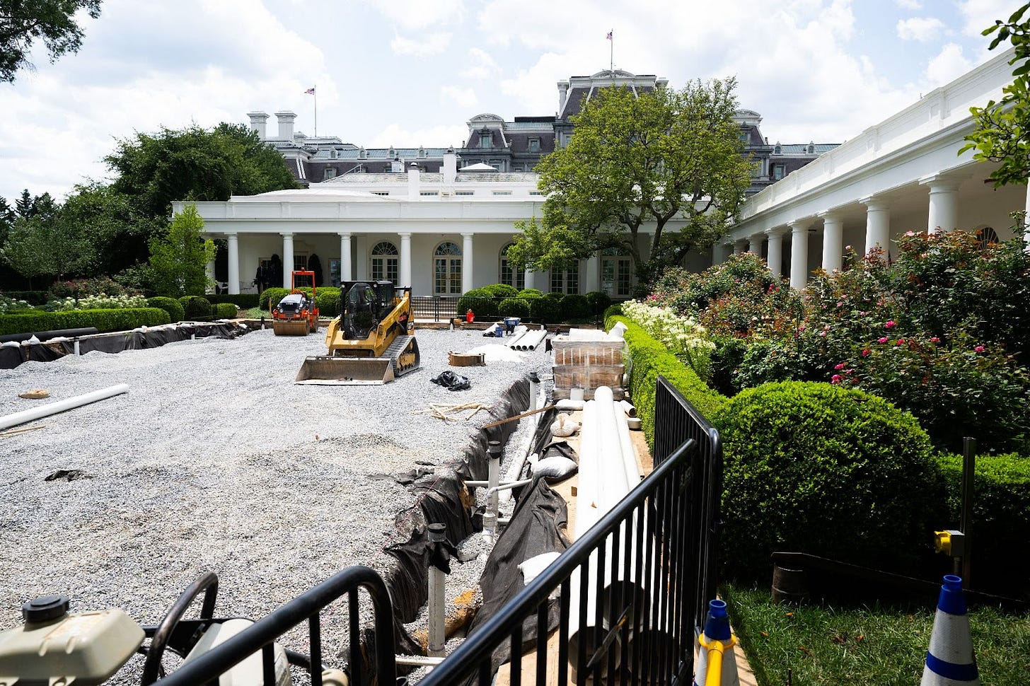 White House Rose Garden Lawn Bulldozed by Jennifer Taylor