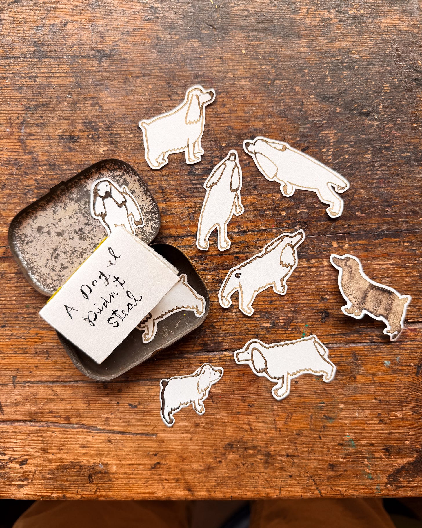 drawings of a plastic dog at the Highlights Foundation in pennsylvania