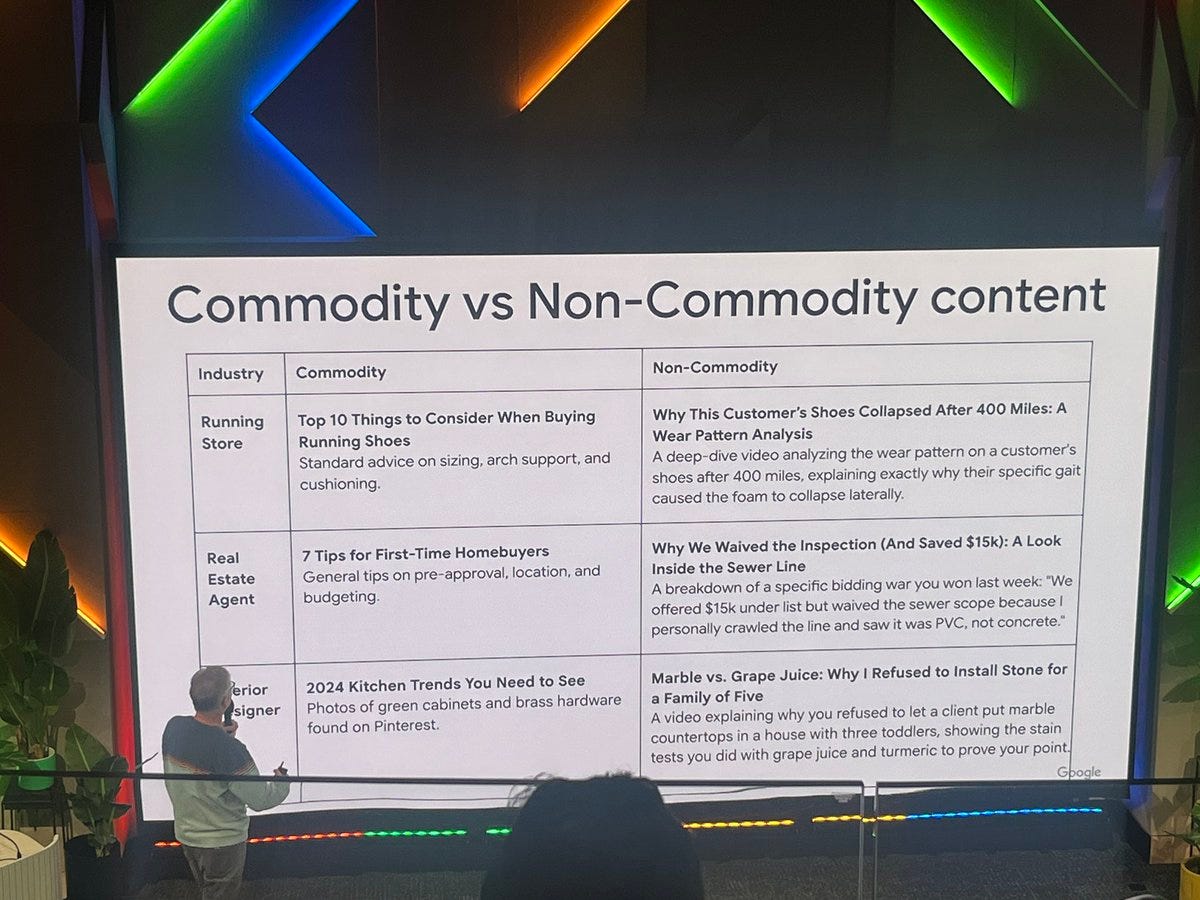 Google's @dannysullivan on commodity vs non-commodity content  https://t.co/lOelMIgQtP via @marthavanberkel and @gaganghotra_ and others