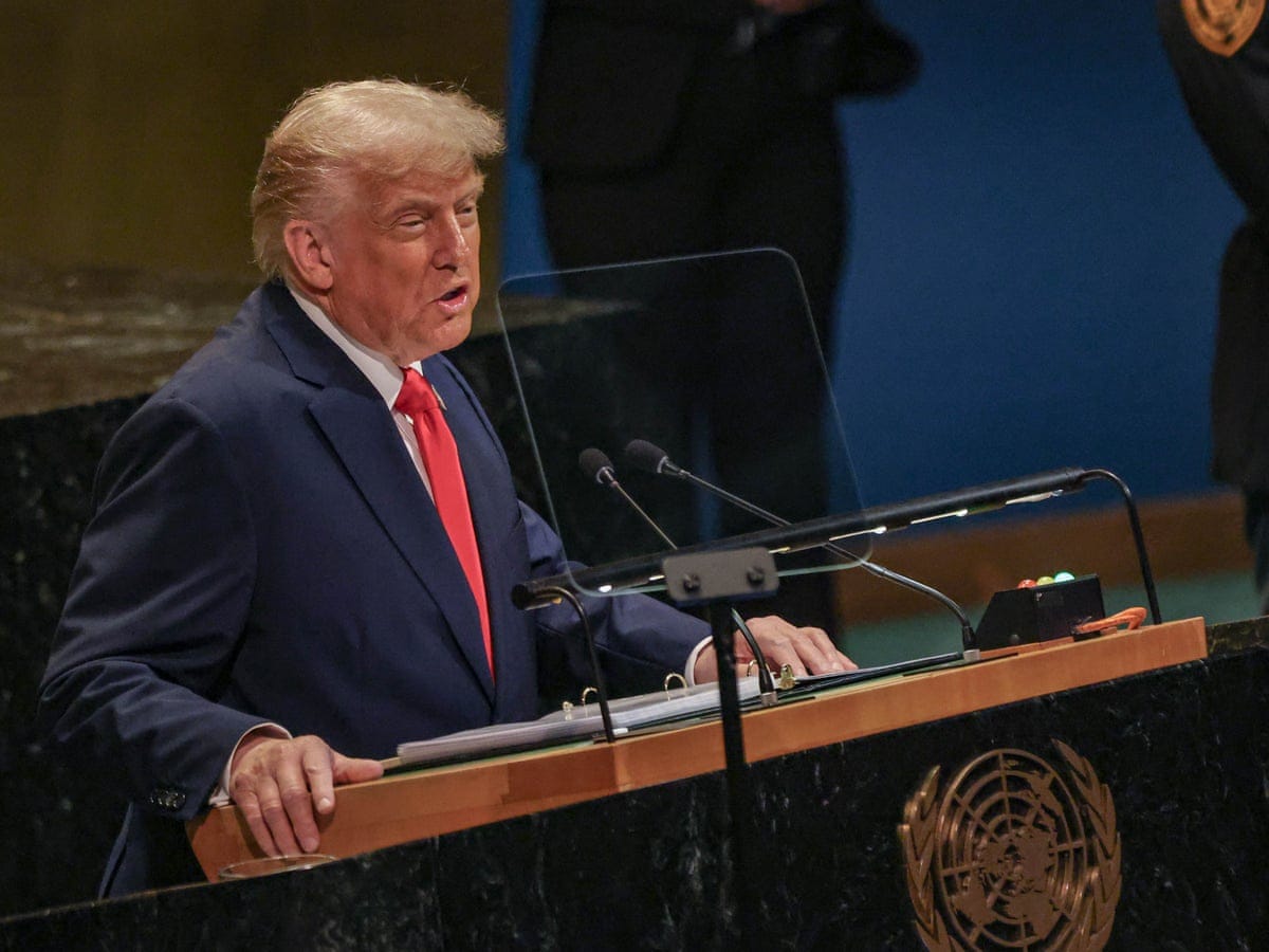Trump claims he was victim of 'triple sabotage at the UN' and demands  investigation – as it happened | US immigration | The Guardian