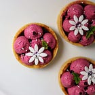 Chocolate Tartlets, with Blackcurrant Cream