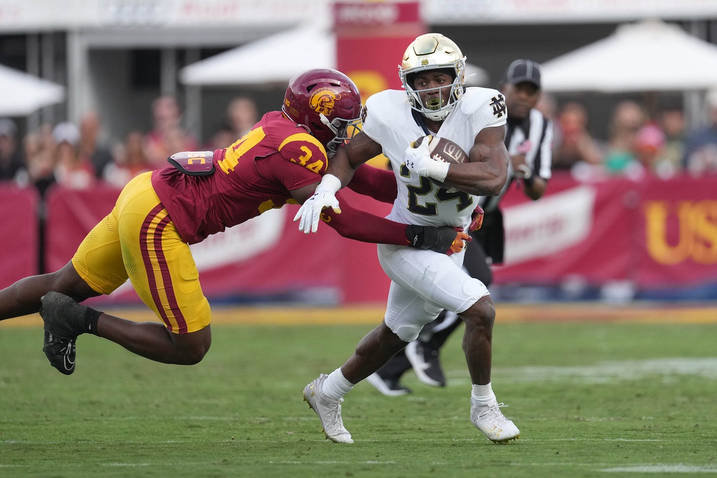 These are the five impact plays from Notre Dame's huge win at USC.