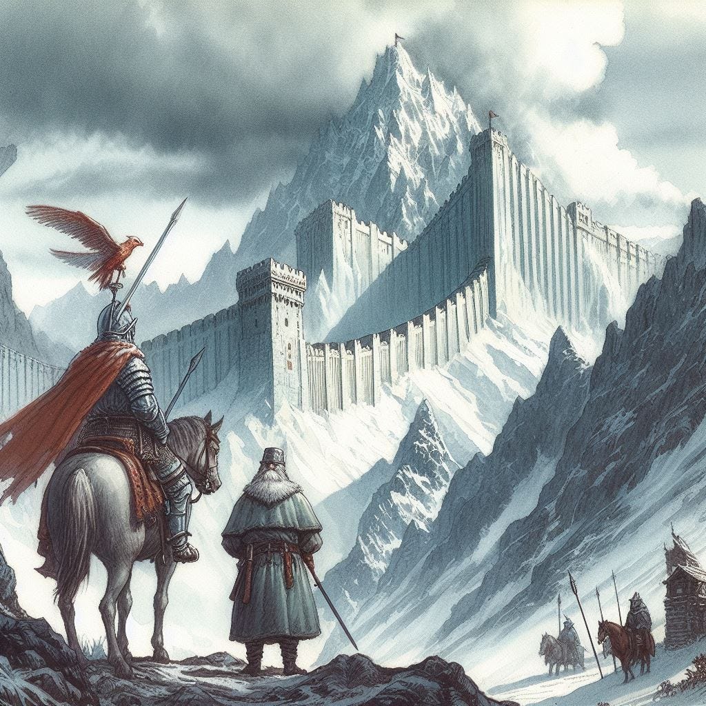 At the Wall. Image by Bing.