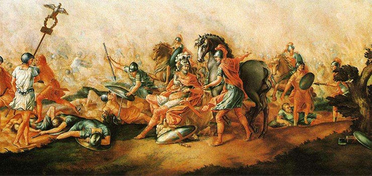 The Death of Paulus Aemilius at the Battle of Cannae Painting The Death of Paulus Aemilius at the Battle of Cannae Painting