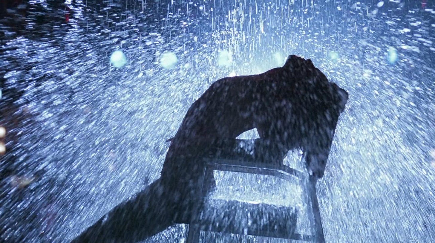 Jennifer Beals is splashed with water in "Flashdance" Jennifer Beals is splashed with water in "Flashdance"