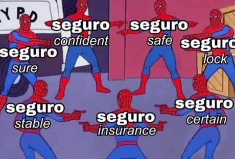 seguro meme Spanish : Second Language Strategies