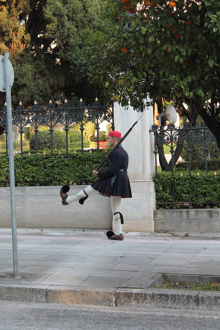 Pictures of Athens in a Winter day