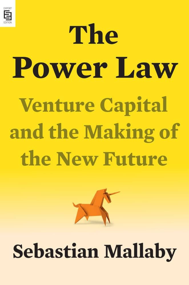 Cover of The Power Law by Sebastian Mallaby, a top venture capital book on power laws and VC history Cover of The Power Law by Sebastian Mallaby, a top venture capital book on power laws and VC history