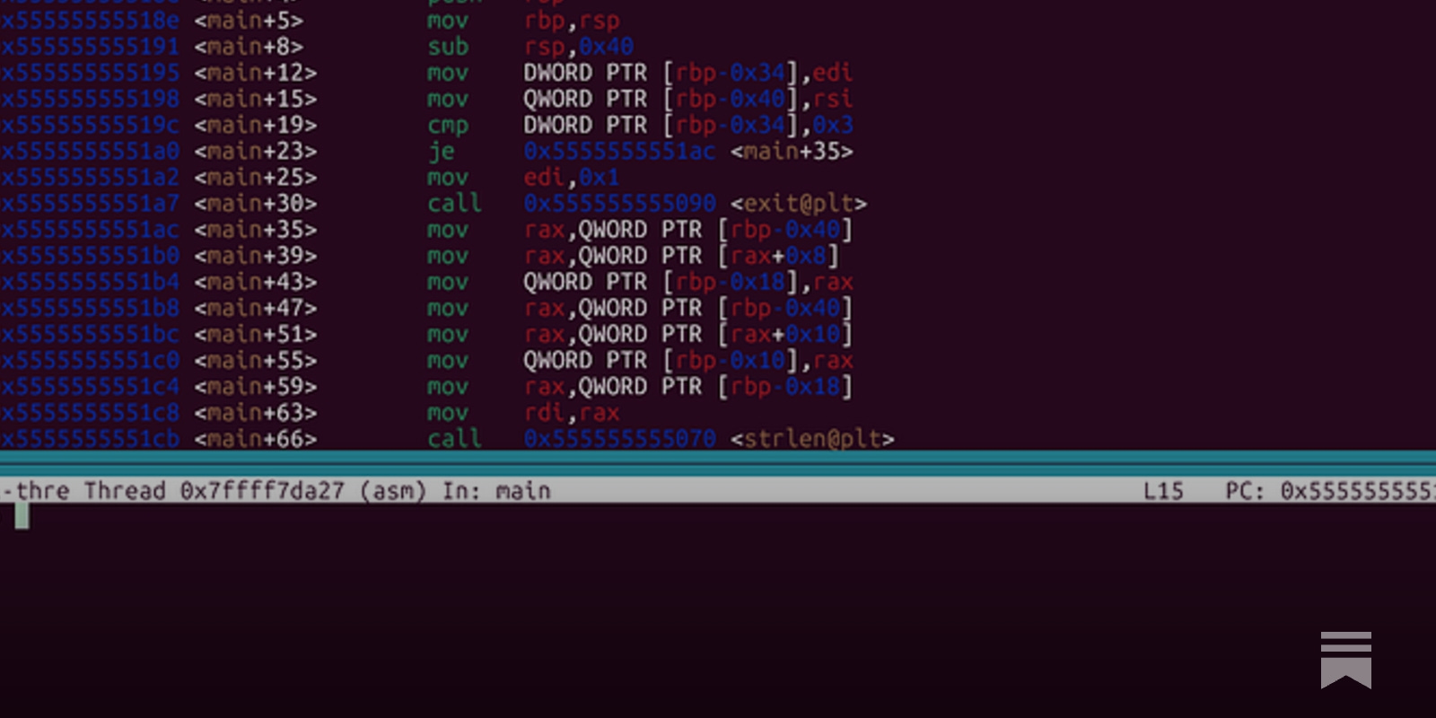 Disassembly with gdb - by Nemanja Trifunovic