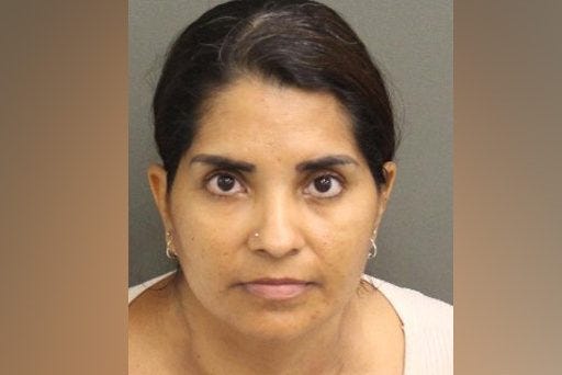 Martha Lucia Zapata Echeverrí was arrested Monday, July 21, 2025, for allegedly pushing a teenager while trying to get a better view of a parade at Walt Disney World’s Magic Kingdom theme park. (Courtesy of Orange County Jail)
Martha Lucia Zapata Echeverrí was arrested Monday, July 21, 2025, for allegedly pushing a teenager while trying to get a better view of a parade at Walt Disney World’s Magic Kingdom theme park. (Courtesy of Orange County Jail)