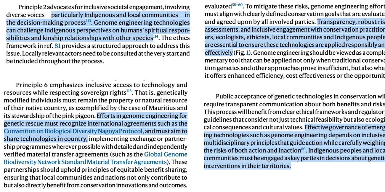 The Importance of Indigenous Voices in Conservation Genomics