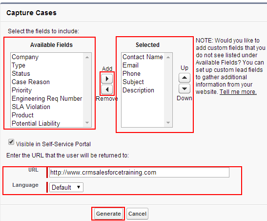 Creating Web to Case Forms in Salesforce | Crmsalesforcetraining.com