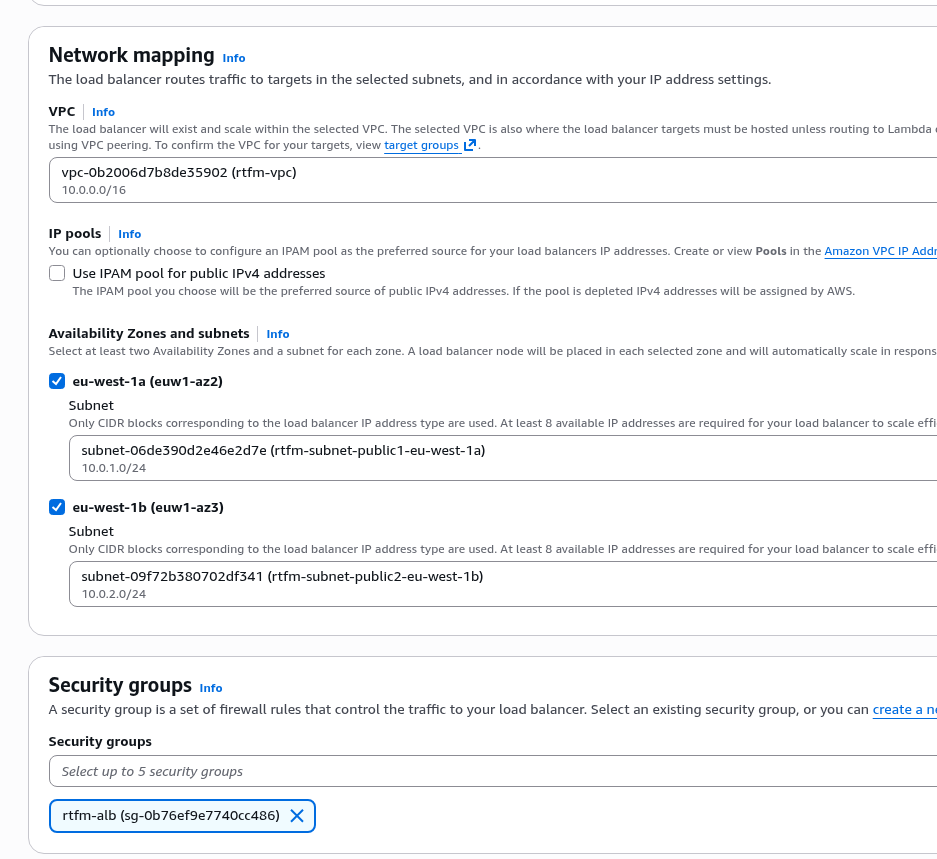 AWS: basic infrastructure setup for WordPress