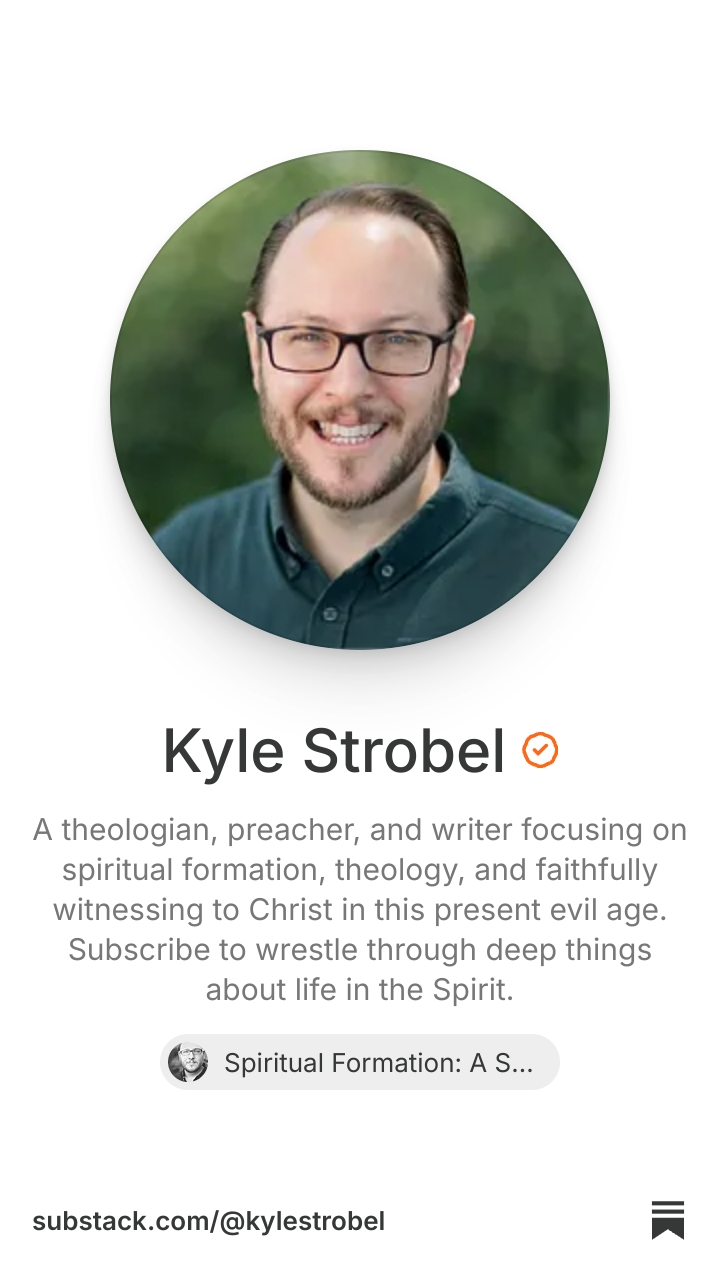 Kyle Strobel | Substack
