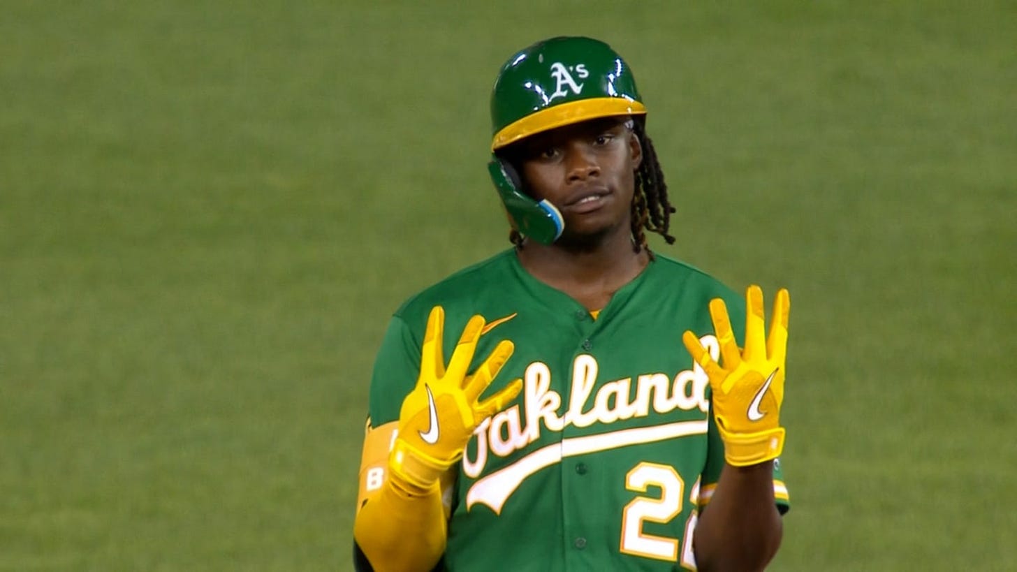 Lawrence Butler's first MLB hit