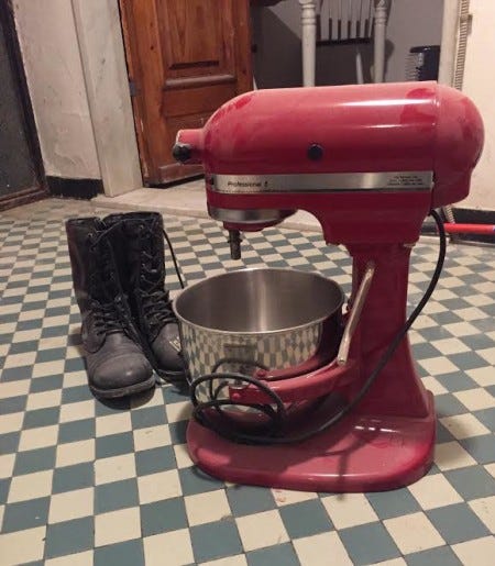 dusty black boots and red mixer dusty black boots and red mixer