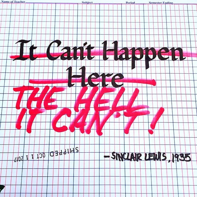 It Can't Happen Here,” — Until it Does A Review of the novel by Sinclair  Lewis | by Derek Cressman | Medium