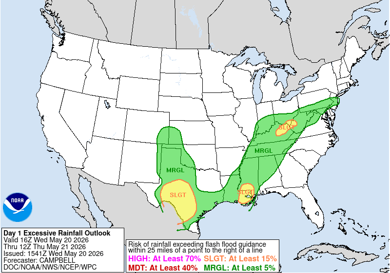 Day 1 Excessive Rainfall Forecast Day 1 Excessive Rainfall Forecast