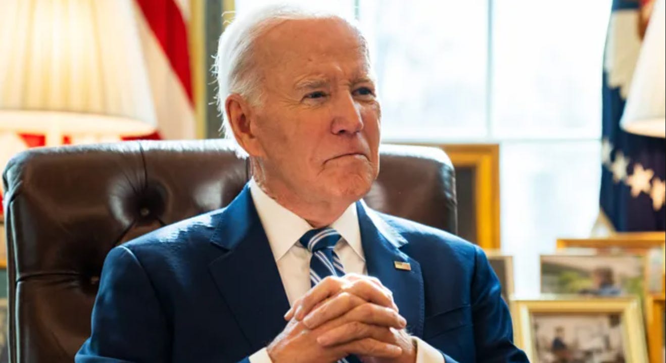 A pic of Joe Biden in the oval office