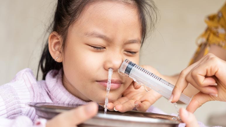 saline nasal irrigation covid