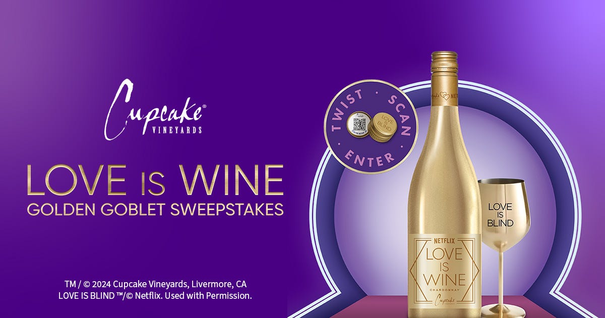 Love is Wine Chardonnay | Cupcake Vineyards