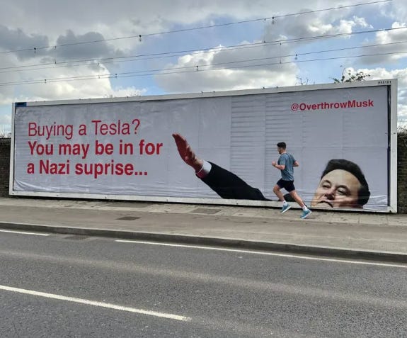 Anti-Musk poster appear on streets