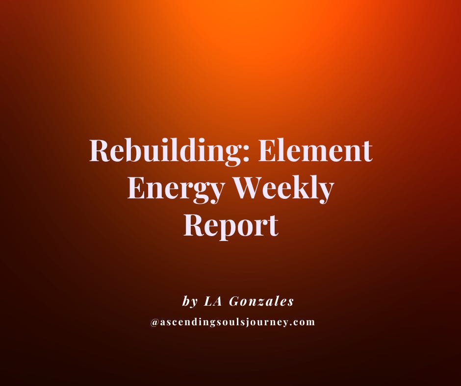 Rebuilding with Intentions energy weekly report by LA Gonzales