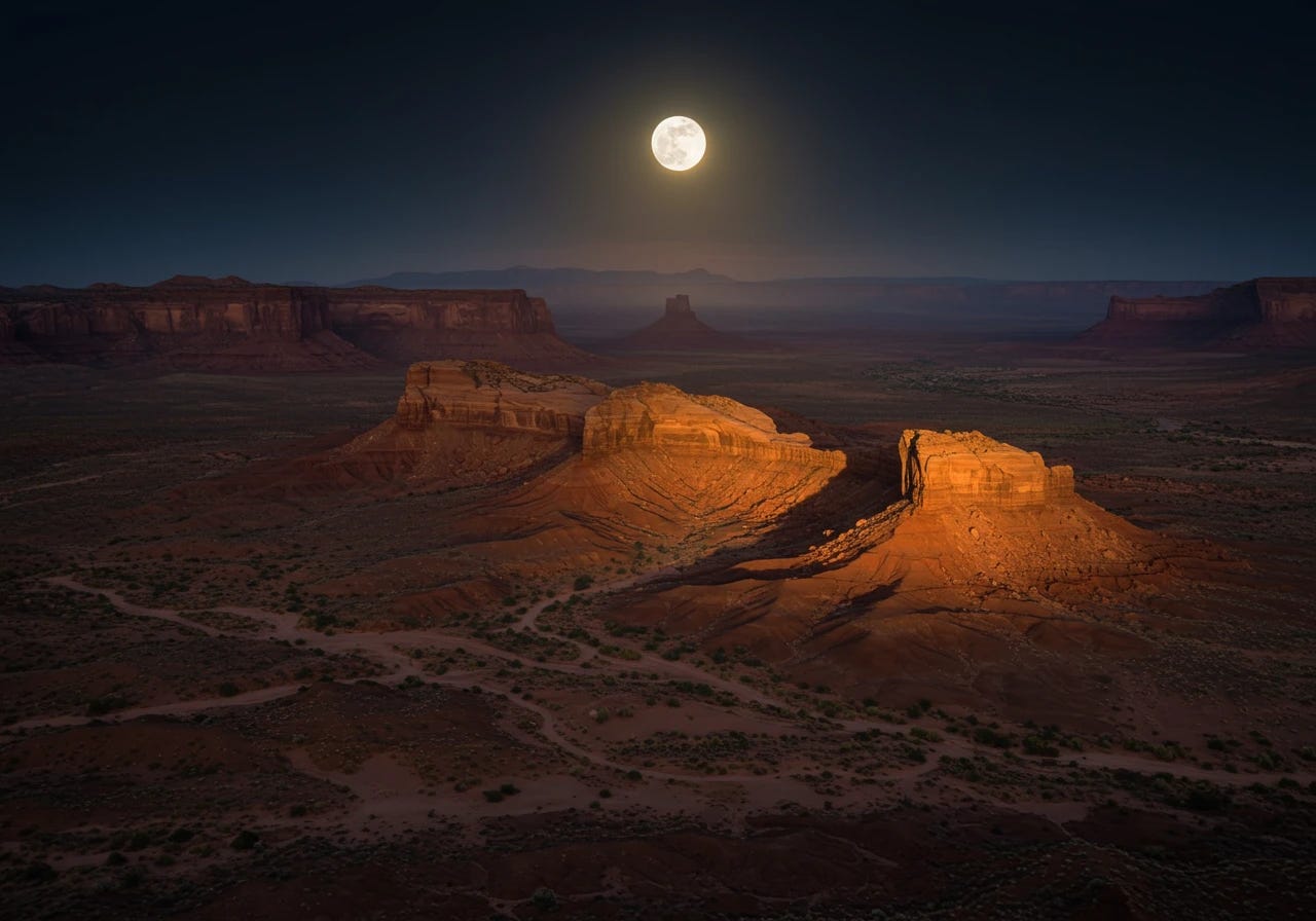 Full Moon over Moab Utah