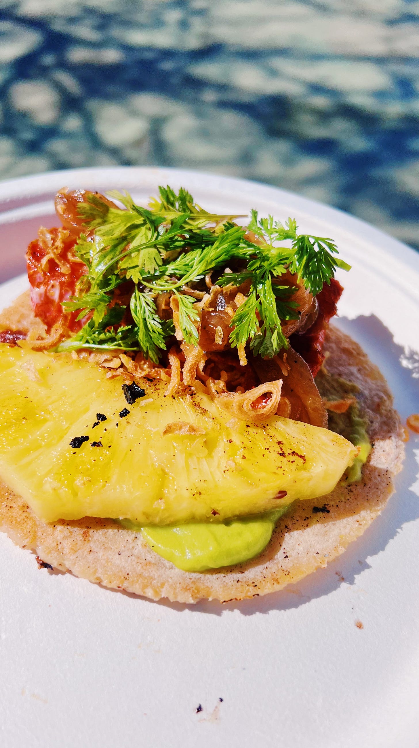 Simon's fish al pastor taco