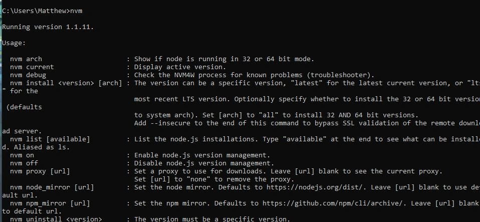 Checking that nvm was installed successfully Checking that nvm was installed successfully