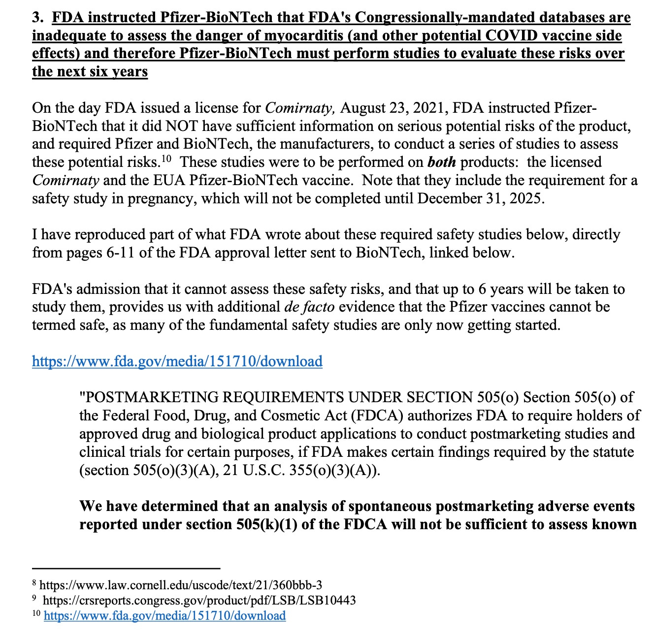 Pfizer/BioNTech were required by FDA as a condition of licensure to conduct studies of subclinical myocarditis in young people. Those data were hidden from the ACIP members today. WHY?