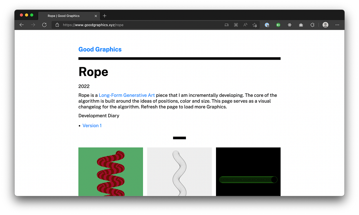 Visual changelog