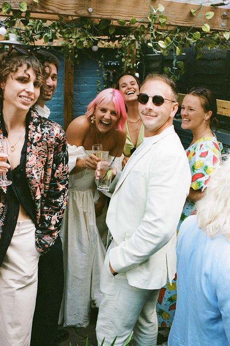 People celebrating a wedding