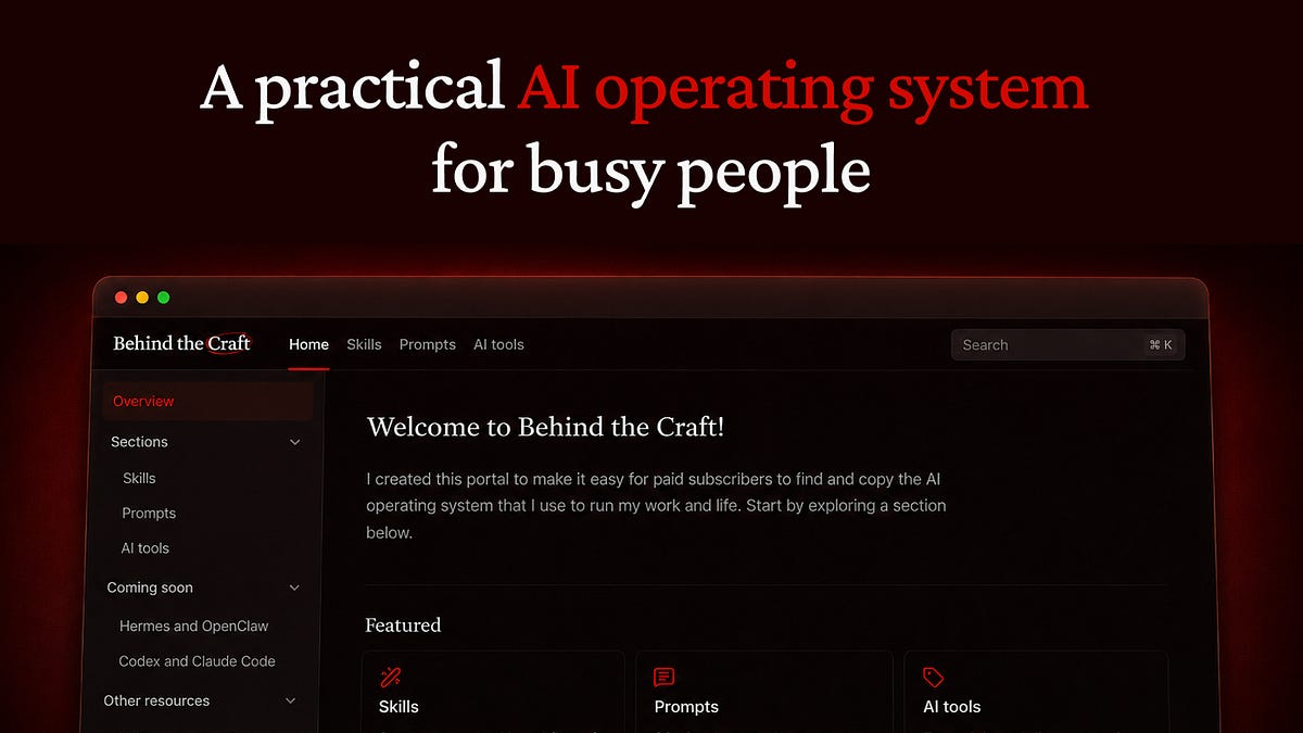 Introducing Behind the Craft: My Personal AI Operating System for Busy ...