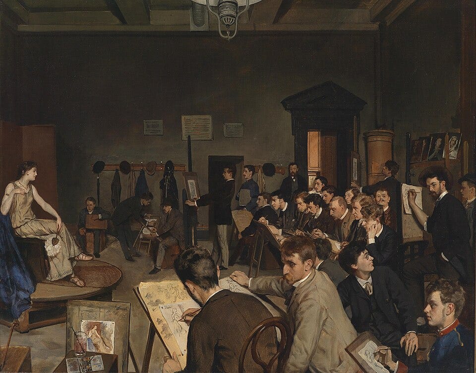 File:Studenten im Zeichensaal c1910.jpg
