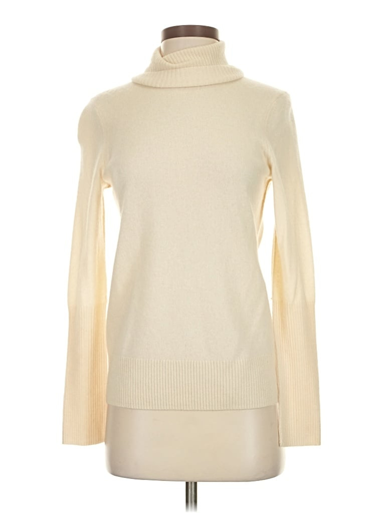 Aqua 100% Cashmere Ivory Cashmere Pullover Sweater Size S - photo 1