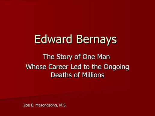 WATCH: Lectures in History: Edward Bernays & Rise of Corporate Public  Relations, Sat. Jan 18 at 8p & Sun. Jan 19 at 1p ET on C-SPAN3 Edward  Bernays believed public sentiment could