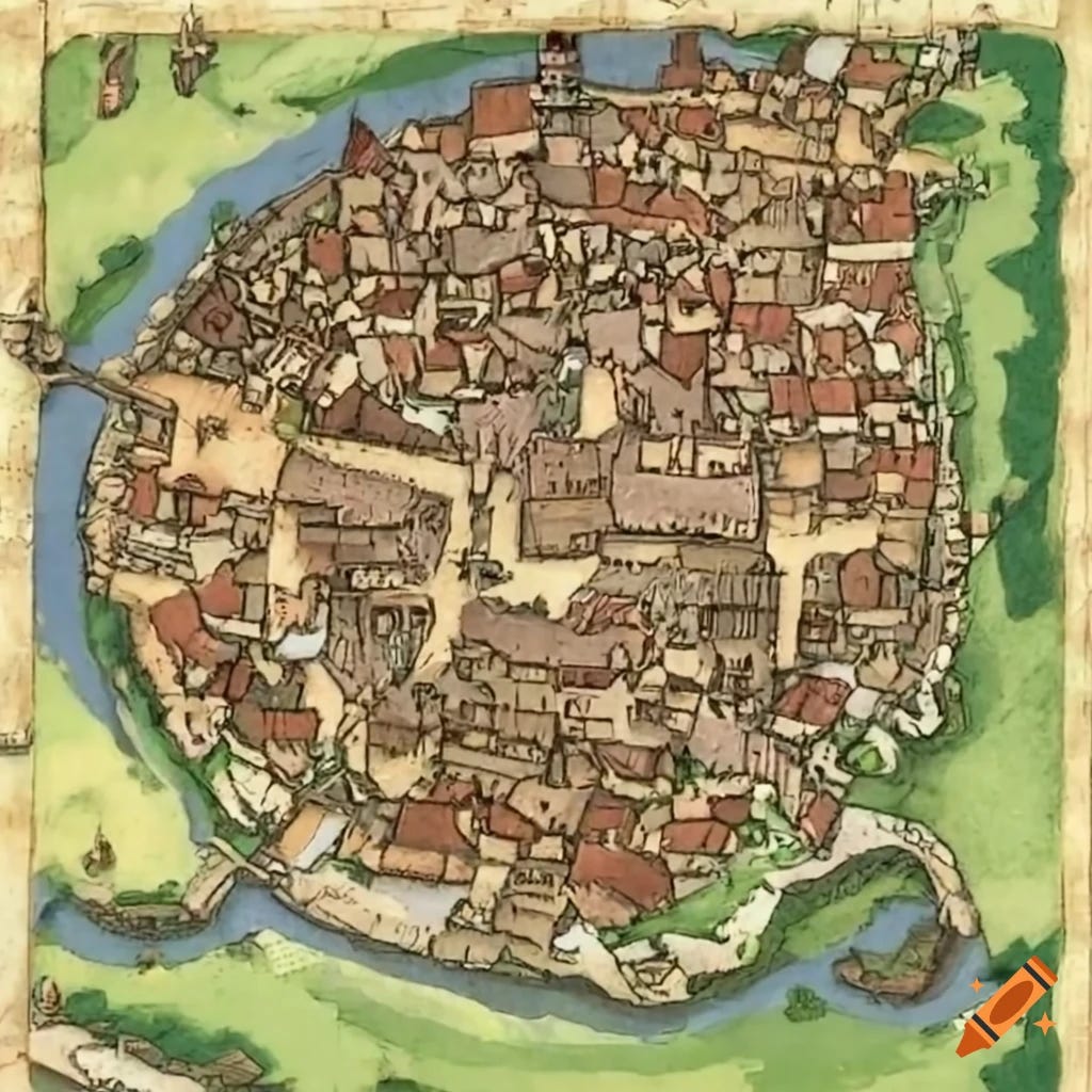 Medieval Castle With Market Map – WATQVT