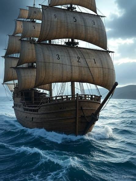 Obraz zawierający transport, statek wodny, żaglowiec, niebo
Zawartość wygenerowana przez AI może być niepoprawna. Obraz zawierający transport, statek wodny, żaglowiec, niebo
Zawartość wygenerowana przez AI może być niepoprawna.