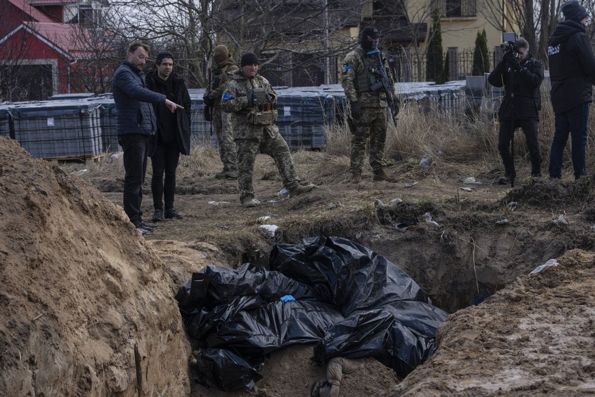 Russian media campaign dismisses Bucha deaths as fakes ...